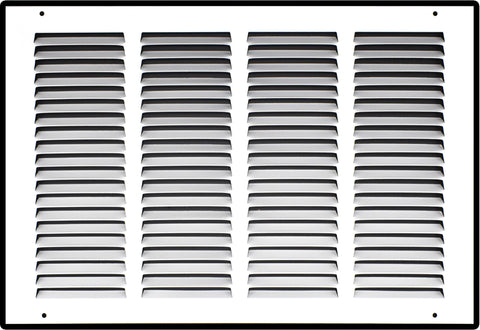 airgrilles 16" x 10" duct opening  -  hd steel return air grille for sidewall and ceiling 7hnd-flt-rg-wh-16x10 038775640404 - 1