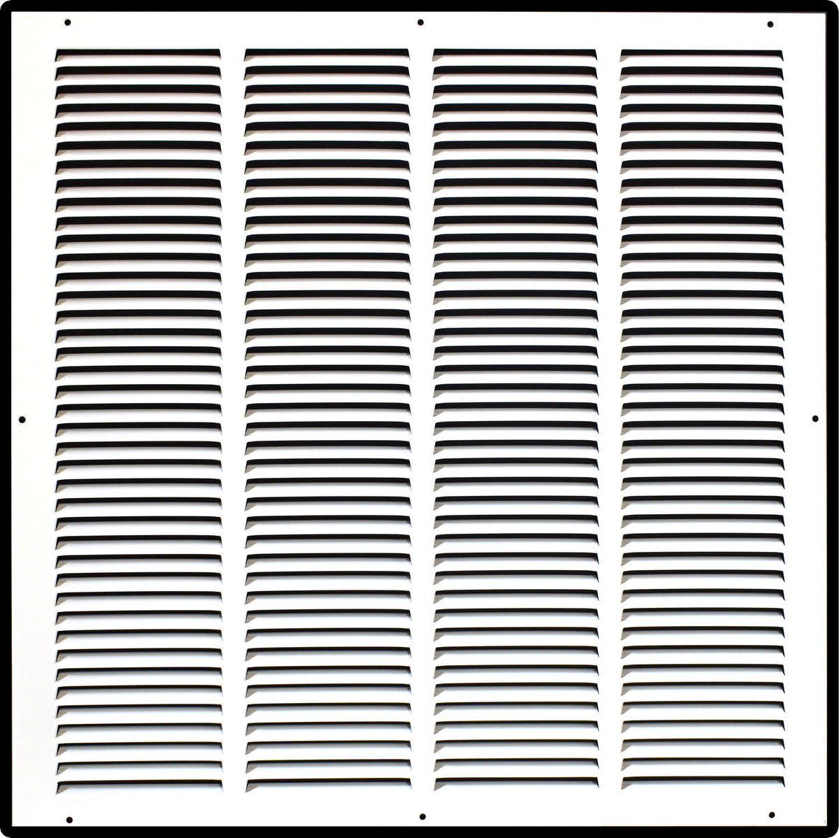 airgrilles 20" x 20" duct opening   hd steel return air grille for sidewall and ceiling 7hnd-flt-rg-wh-20x20 038775640466 - 1