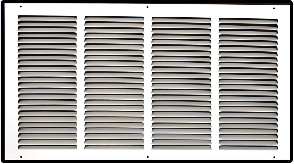 airgrilles 24" x 14" duct opening   hd steel return air grille for sidewall and ceiling 7hnd-flt-rg-wh-24x14 038775640558 - 1
