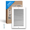 airgrilles 6" x 10" duct opening steel return air grille for sidewall and ceiling hnd-flt-1rag-wh-6x10 038775628600 1