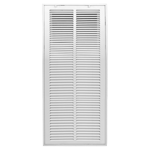 airgrilles 14" x 30" duct opening  -  hd steel return air filter grille for sidewall and ceiling (agc) 7agc-1raf-wh-14x30 756014649406 - 1