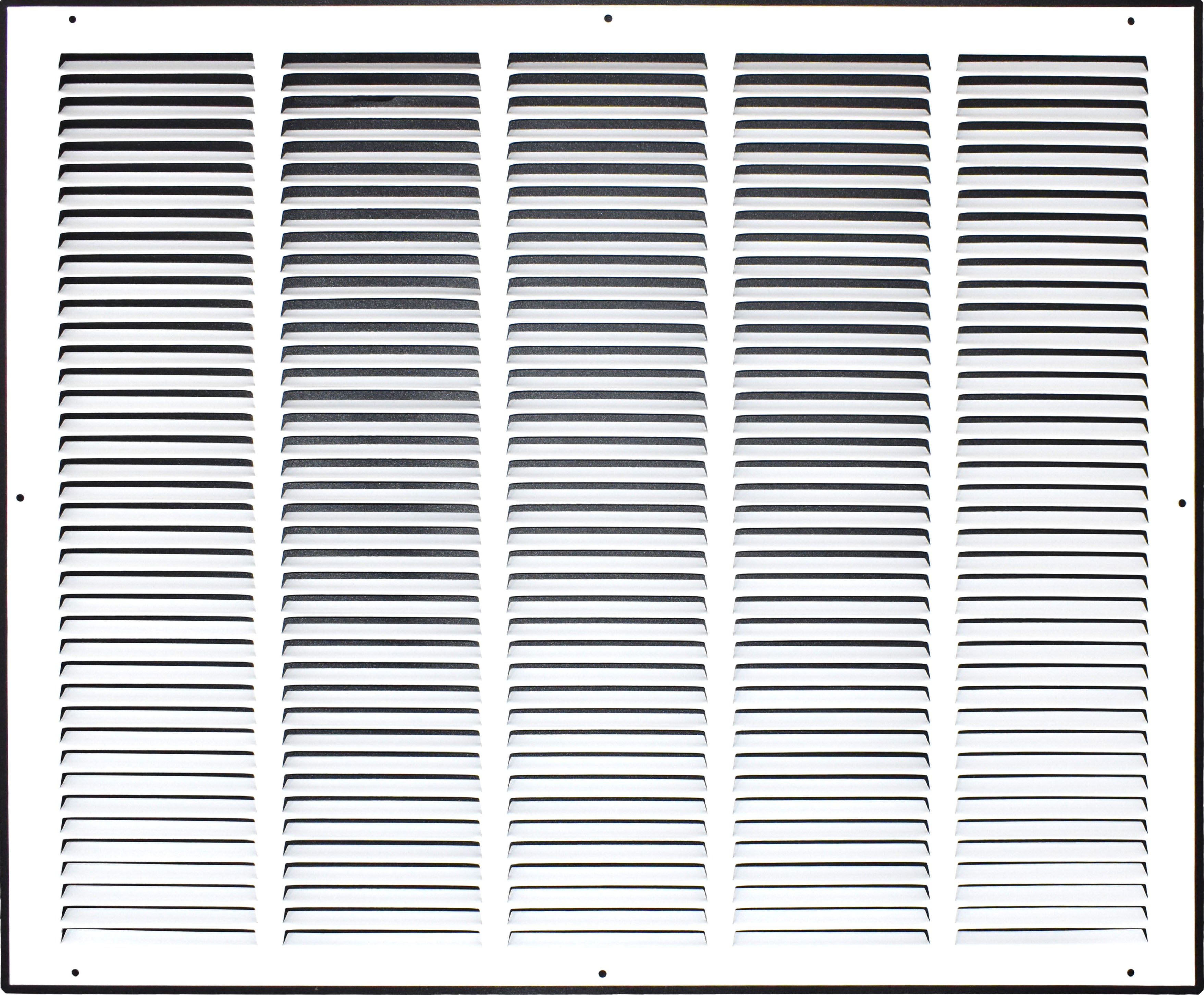airgrilles 25" x 20" duct opening   hd steel return air grille for sidewall and ceiling 7hnd-flt-rg-wh-25x20 038775640749 - 1