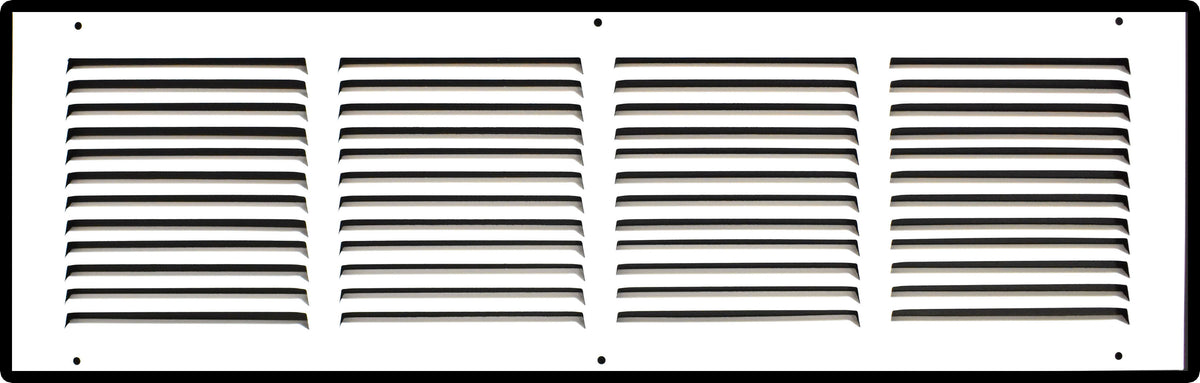 airgrilles 24" x 6" duct opening   hd steel return air grille for sidewall and ceiling  agc  7agc-flt-wh-24x6 756014649666 - 1