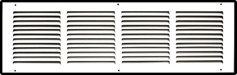 airgrilles 24" x 6" duct opening   hd steel return air grille for sidewall and ceiling 7hnd-flt-rg-wh-24x6 038775640459 - 1
