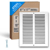 airgrilles 8" x 10" duct opening steel return air grille for sidewall and ceiling hnd-flt-1rag-wh-8x10 038775628624 1