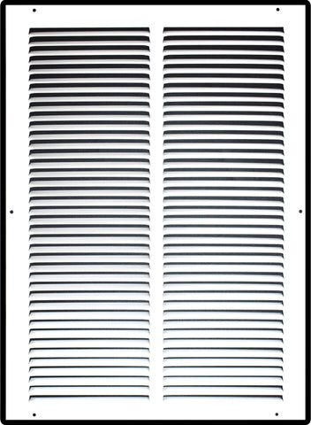 airgrilles 14" x 20" duct opening  -  hd steel return air grille for sidewall and ceiling 7hnd-flt-rg-wh-14x20 038775640701 - 1