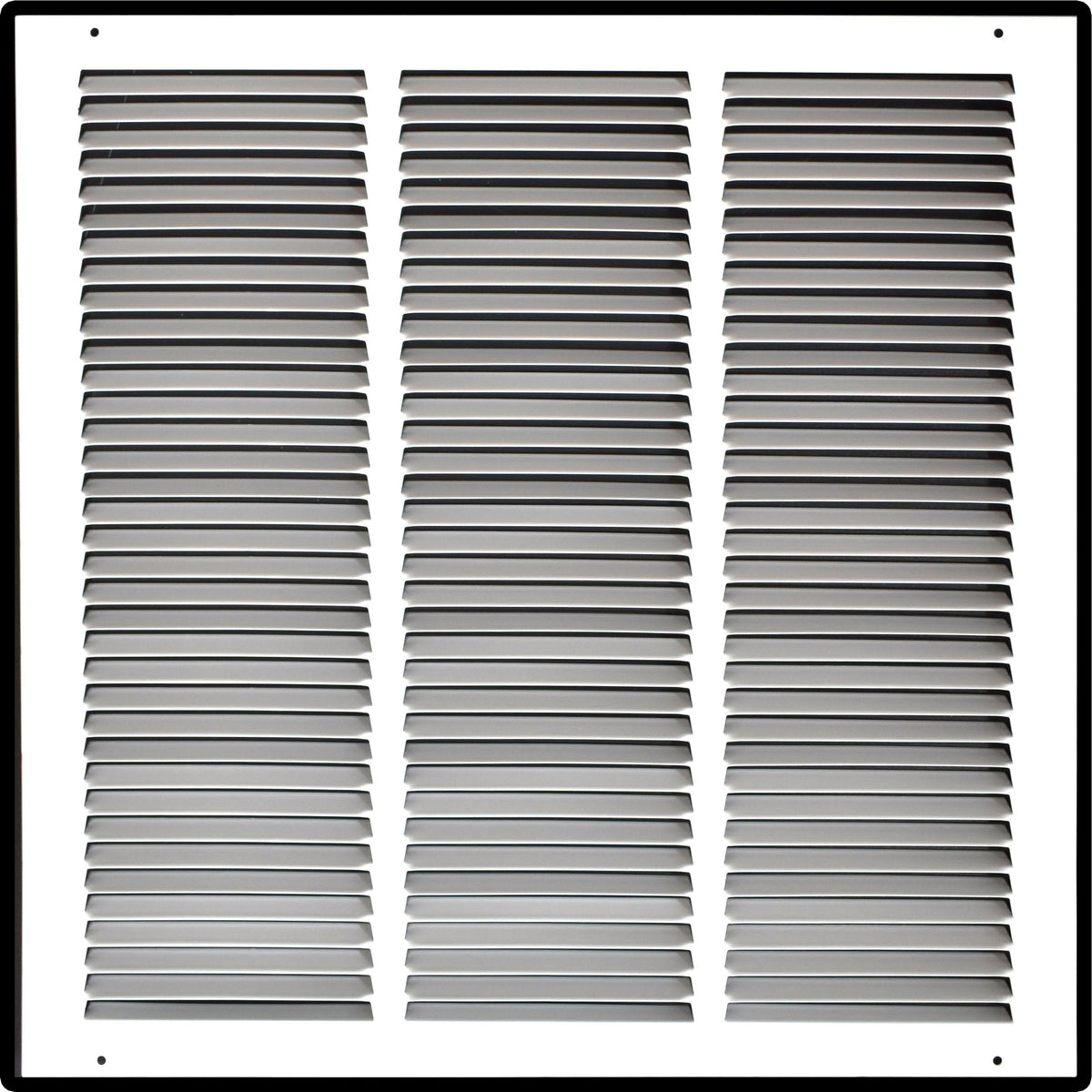 airgrilles 18" x 18" duct opening   hd steel return air grille for sidewall and ceiling 7hnd-flt-rg-wh-18x18 038775640725 - 1