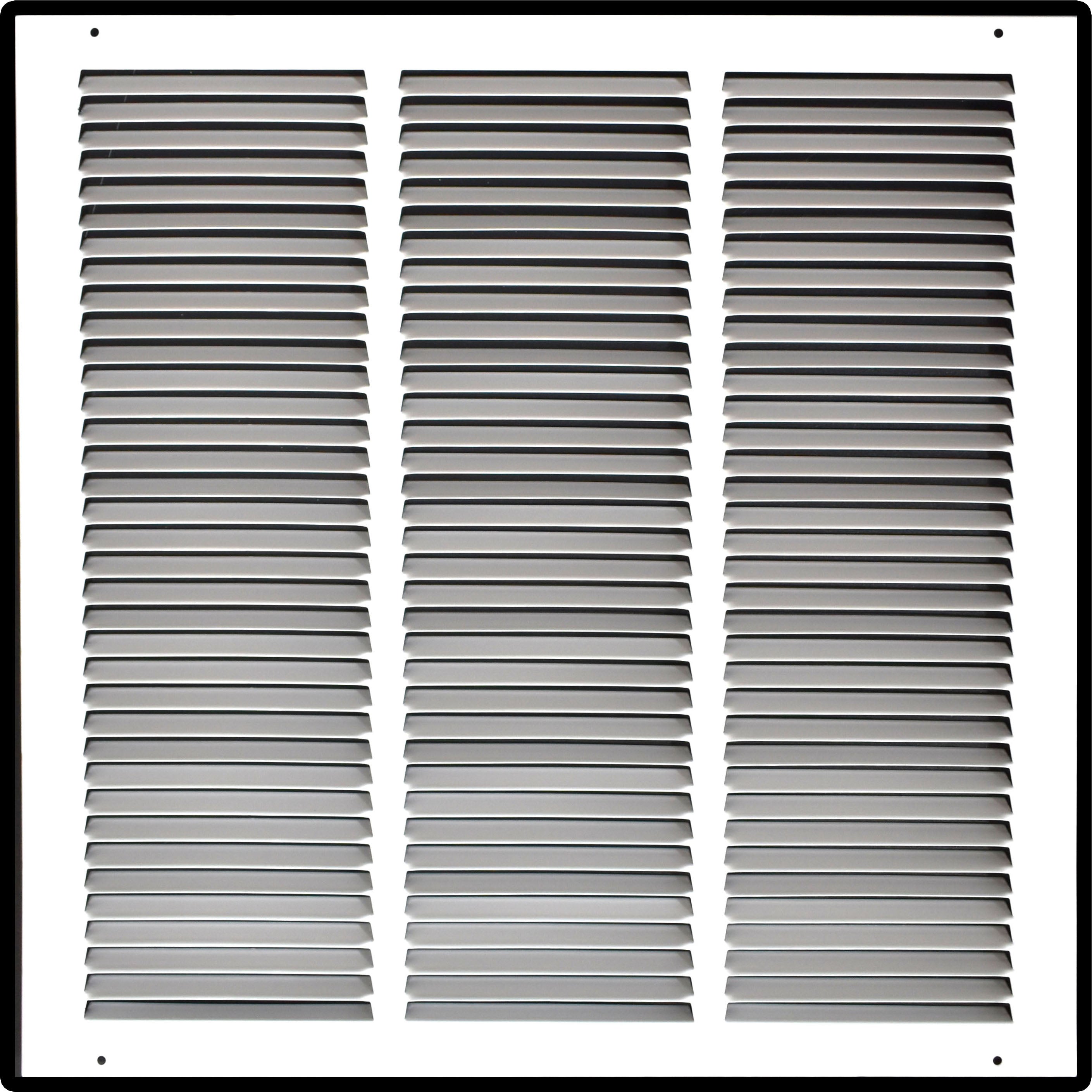 airgrilles 18" x 18" duct opening   hd steel return air grille for sidewall and ceiling  agc  7agc-flt-wh-18x18 756014649581 - 1