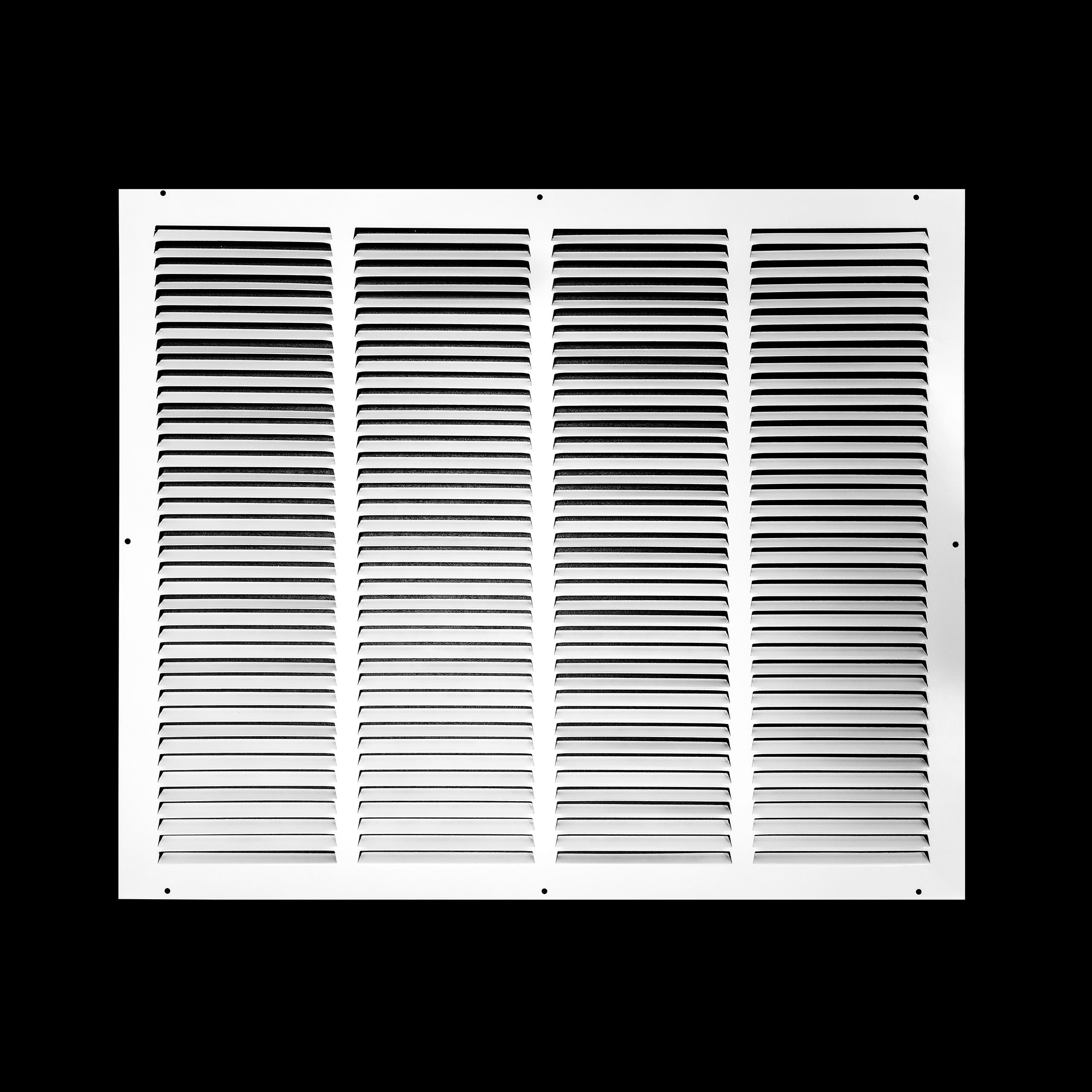 airgrilles 24" x 20" duct opening   hd steel return air grille for sidewall and ceiling 7hnd-flt-rg-wh-24x20 038775640886 - 1