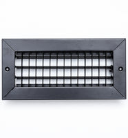 airgrilles 10x4 steel adjustable air supply grille register vent cover grill for sidewall and ceiling Black  Outer Dimensions: 11.75"W X 5.75"H for 10x4 Duct Opening