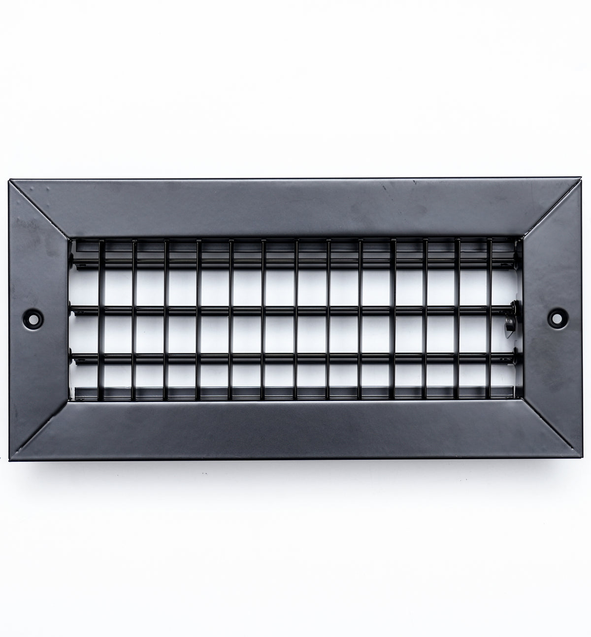 airgrilles 10x4 steel adjustable air supply grille register vent cover grill for sidewall and ceiling Black  Outer Dimensions: 11.75"W X 5.75"H for 10x4 Duct Opening