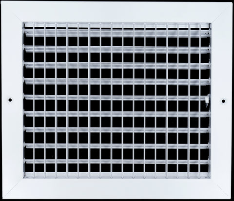 airgrilles 12"w x 10"h steel adjustable air supply grille  -  register vent cover grill for sidewall and ceiling  -  white  -  outer dimensions: 13.75"w x 11.75"h for 12x10 duct opening hnd-adj-wh-12x10  - 1