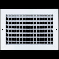 airgrilles 12x8 steel adjustable air supply grille register vent cover grill for sidewall and ceiling White  Outer Dimensions: 13.75"W X 9.75"H for 12x8 Duct Opening