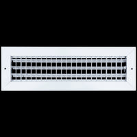 airgrilles 16x4 steel adjustable air supply grille register vent cover grill for sidewall and ceiling White  Outer Dimensions: 17.75"W X 5.75"H for 16x4 Duct Opening