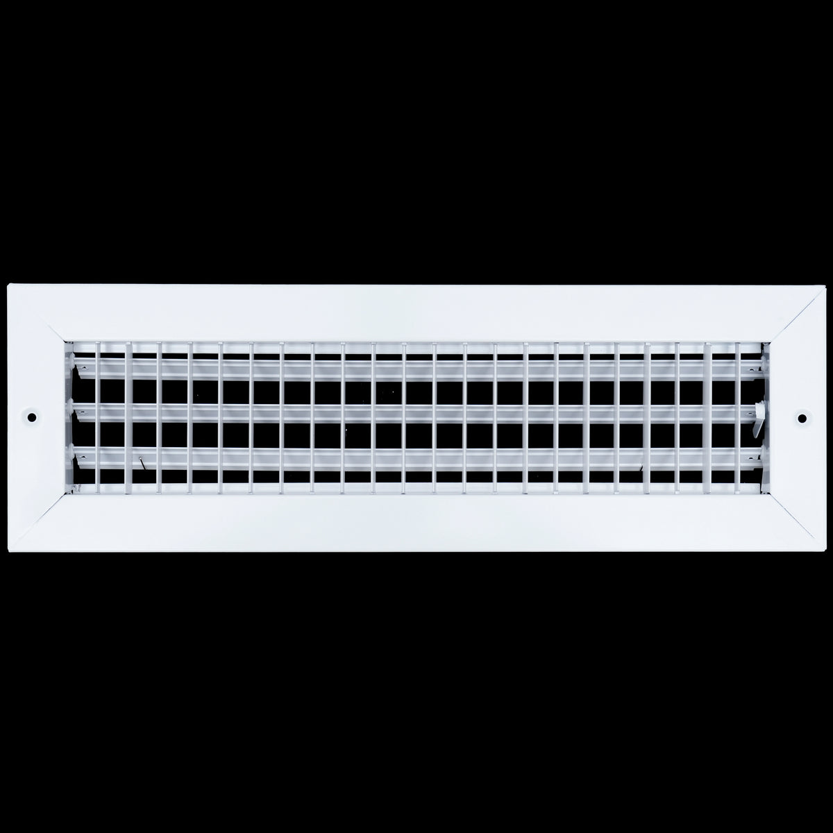 airgrilles 16"w x 4"h steel adjustable air supply grille   register vent cover grill for sidewall and ceiling   white   outer dimensions: 17.75"w x 5.75"h for 16x4 duct opening hnd-adj-wh-16x4  - 1