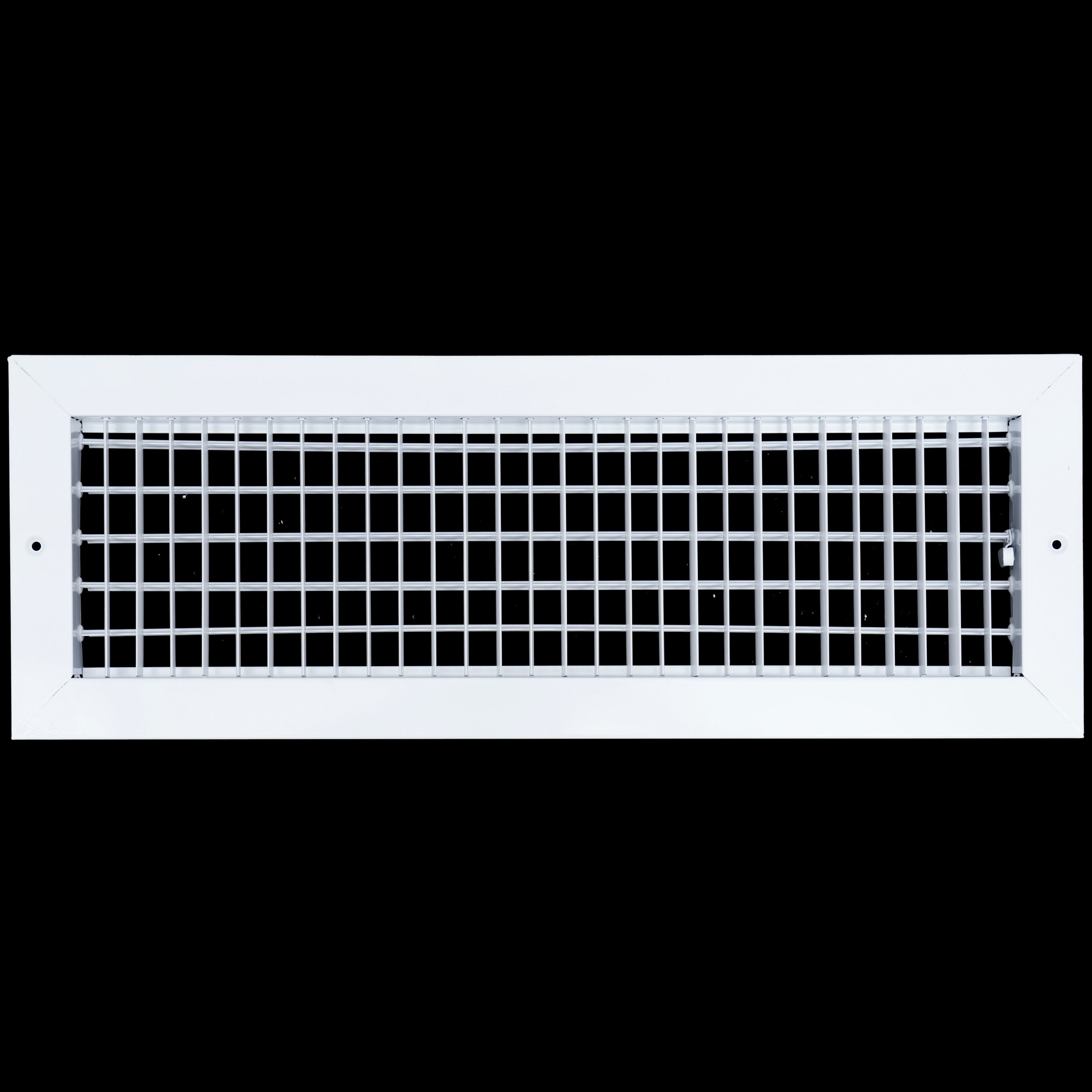airgrilles 20"w x 6"h steel adjustable air supply grille   register vent cover grill for sidewall and ceiling   white   outer dimensions: 21.75"w x 7.75"h for 20x6 duct opening hnd-adj-wh-20x6  - 1