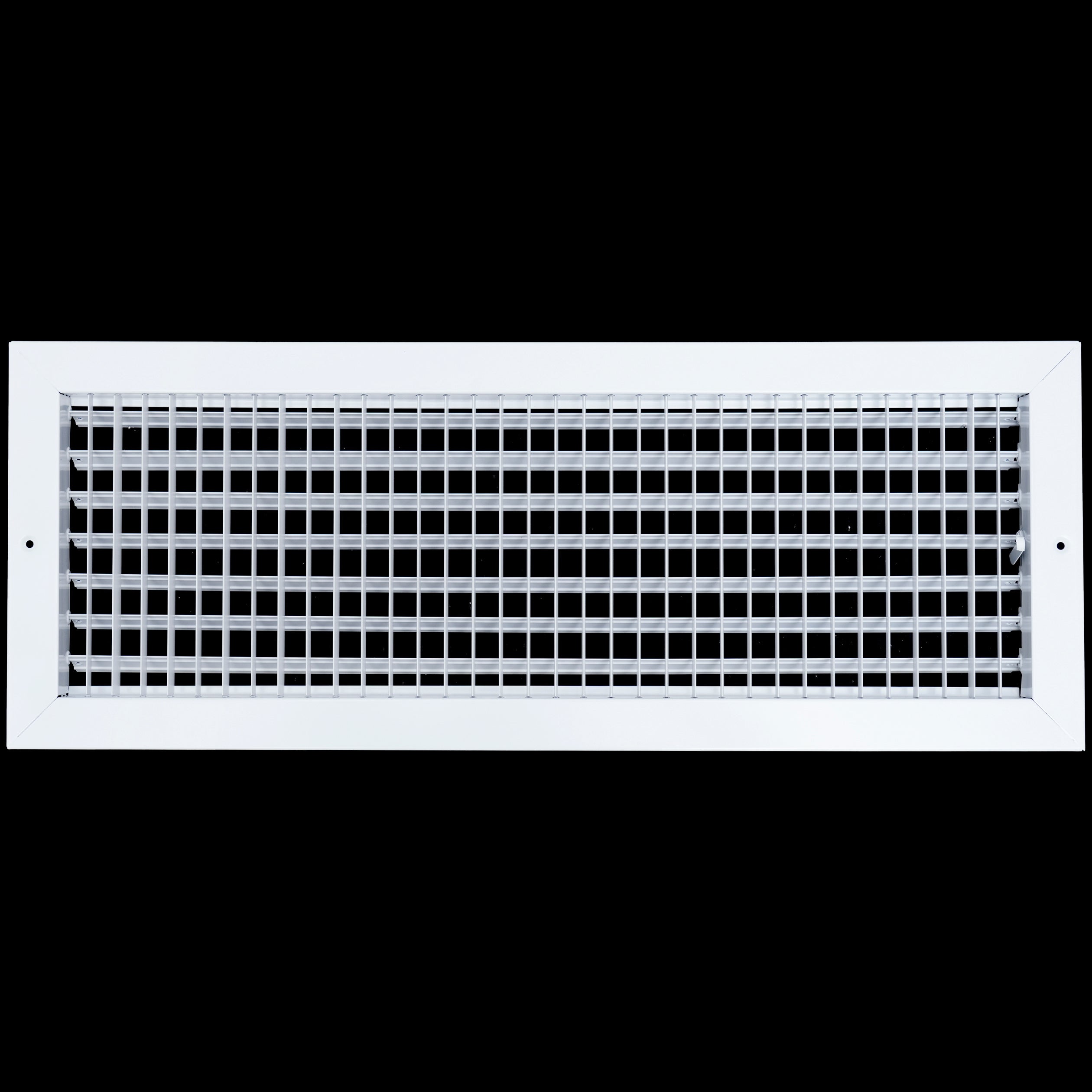 airgrilles 24x8 steel adjustable air supply grille register vent cover grill for sidewall and ceiling White  Outer Dimensions: 25.75"W X 9.75"H for 24x8 Duct Opening