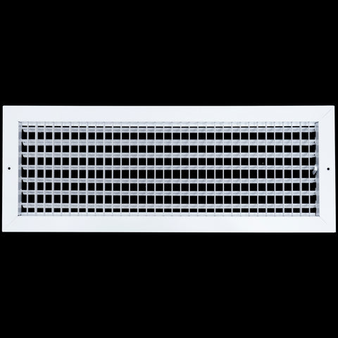 airgrilles 24"w x 8"h steel adjustable air supply grille   register vent cover grill for sidewall and ceiling   white   outer dimensions: 25.75"w x 9.75"h for 24x8 duct opening hnd-adj-wh-24x8  - 1