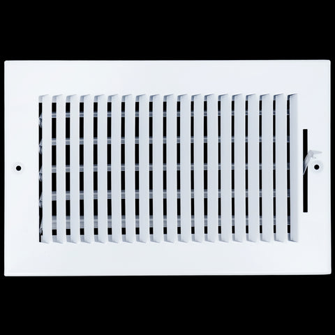 airgrilles 10 x 6 duct opening - 1 way steel air supply diffuser for sidewall and ceiling hnd-asg-wh-1way-10x6 764613097627 - 1