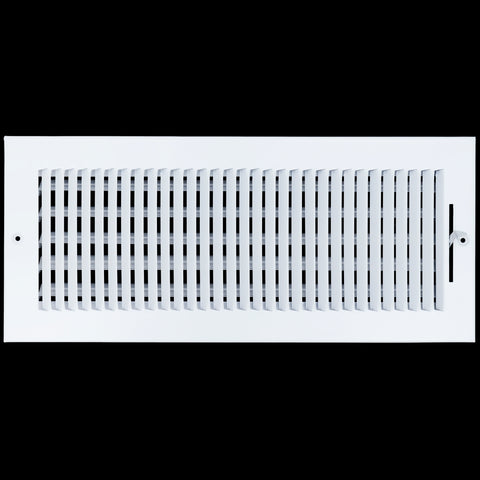 airgrilles 16 x 6 duct opening  -  1 way steel air supply diffuser for sidewall and ceiling hnd-asg-wh-1way-16x6 764613097771 - 1