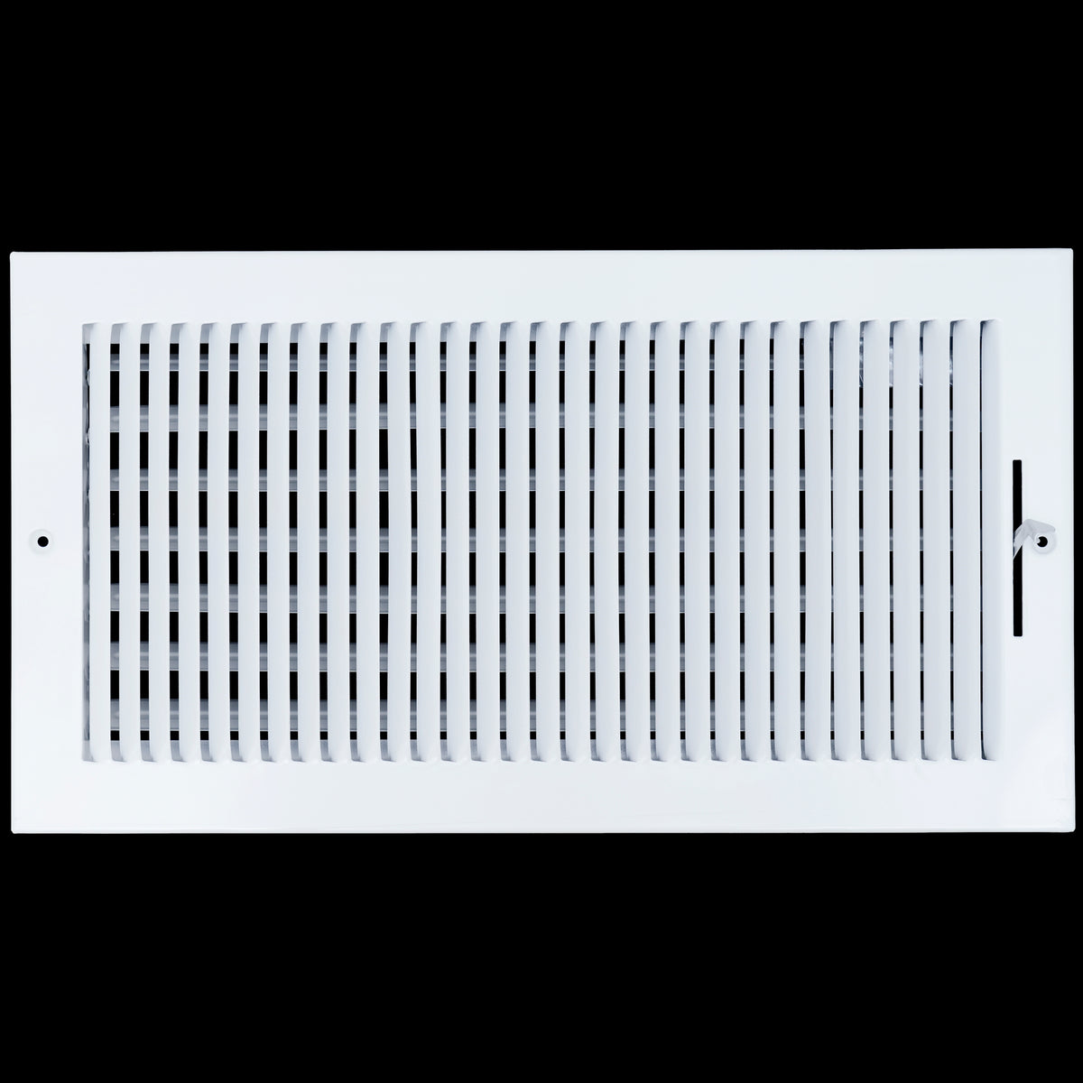 airgrilles 16 x 8 duct opening  -  1 way steel air supply diffuser for sidewall and ceiling hnd-asg-wh-1way-16x8 764613097719 - 1