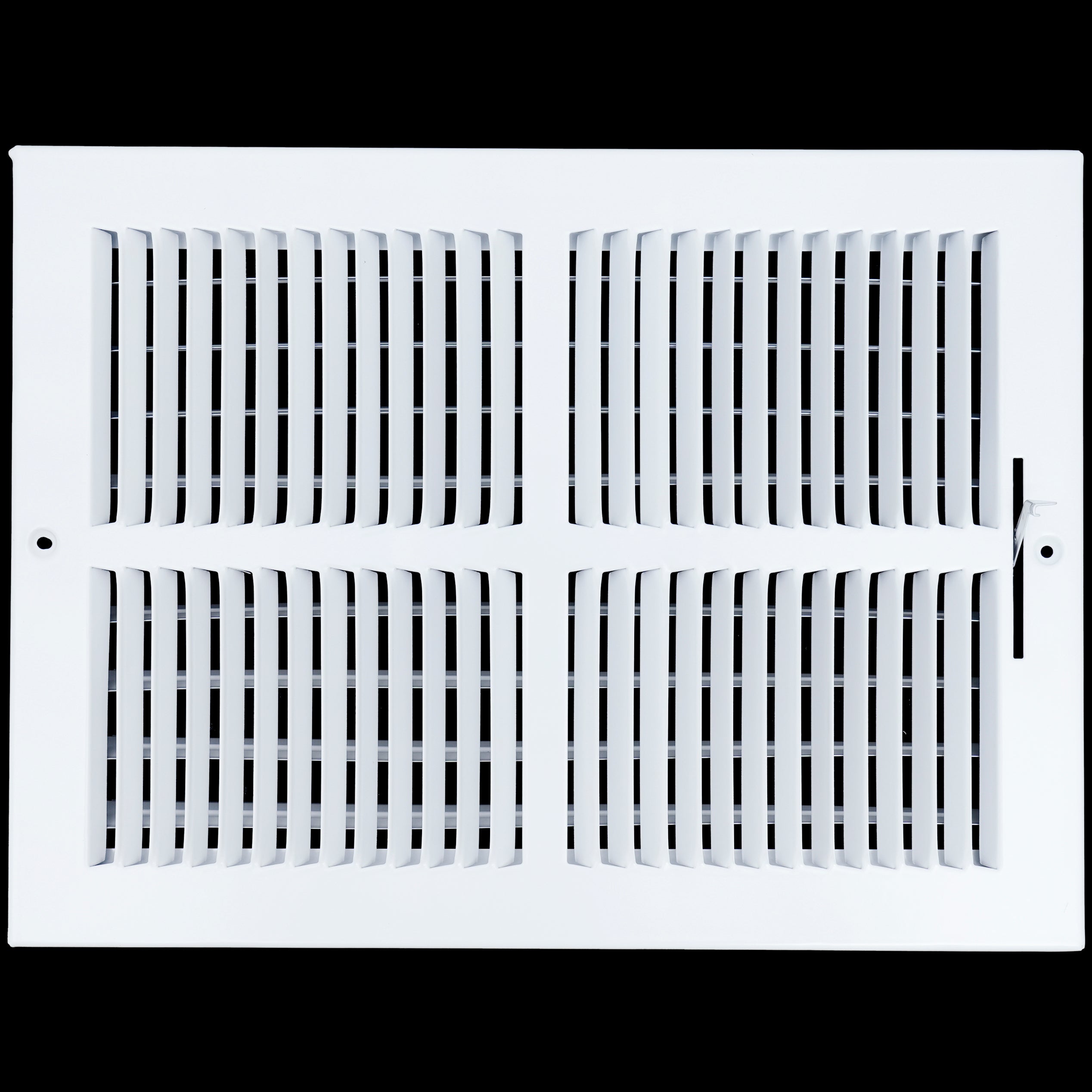 airgrilles 14 x 10 duct opening  -  2 way steel air supply diffuser for sidewall and ceiling hnd-asg-wh-2way-14x10 764613097757 - 1