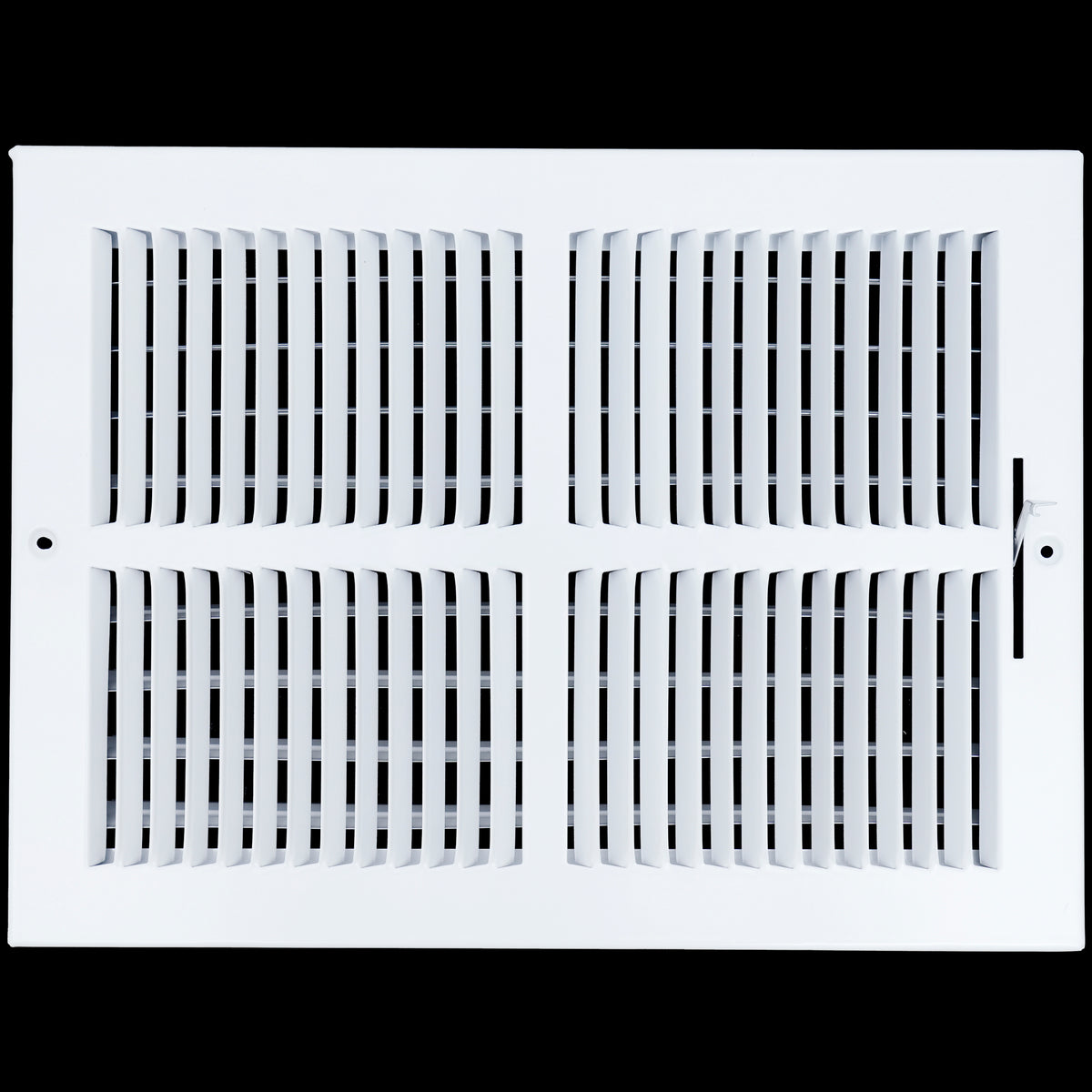 airgrilles 14 x 10 duct opening  -  2 way steel air supply diffuser for sidewall and ceiling hnd-asg-wh-2way-14x10 764613097757 - 1
