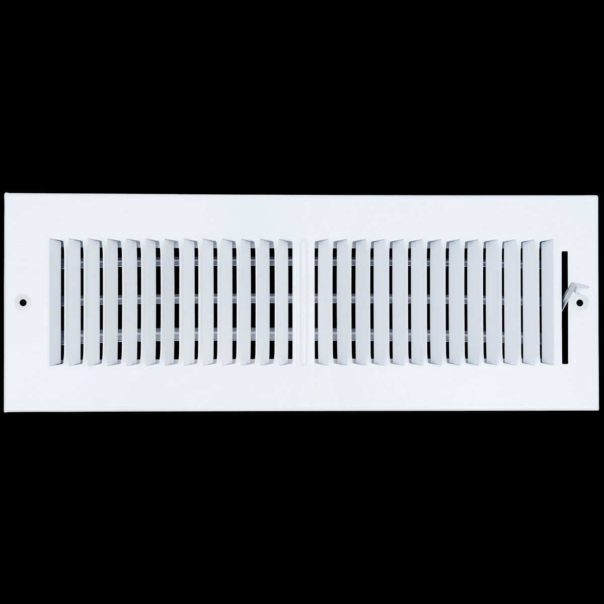 airgrilles 14 x 4 duct opening  -  2 way steel air supply diffuser for sidewall and ceiling hnd-asg-wh-2way-14x4 764613097764 - 1