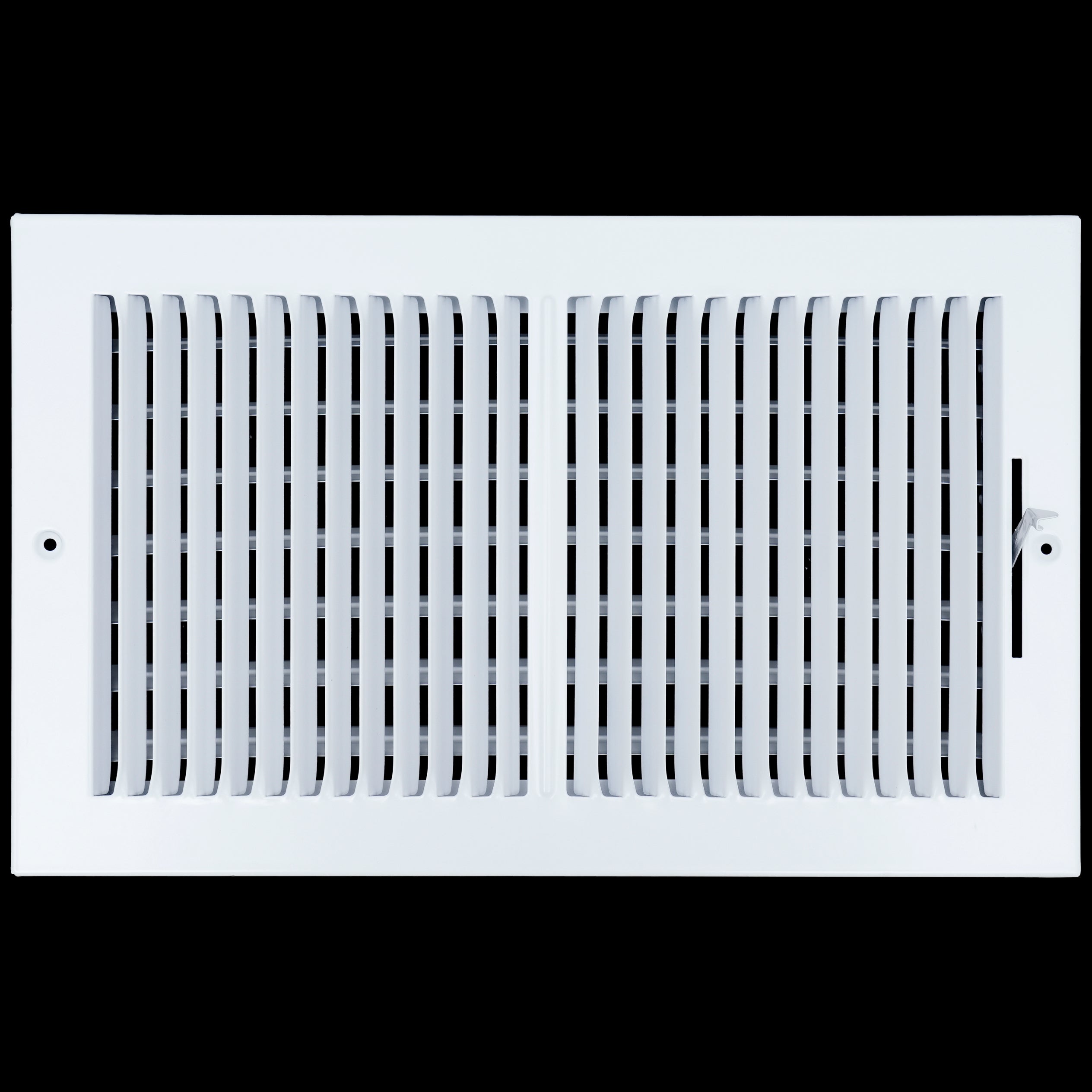 airgrilles 14 x 8 duct opening  -  2 way steel air supply diffuser for sidewall and ceiling hnd-asg-wh-2way-14x8 764613097580 - 1