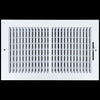 airgrilles 14 x 8 duct opening  -  2 way steel air supply diffuser for sidewall and ceiling hnd-asg-wh-2way-14x8 764613097580 - 1