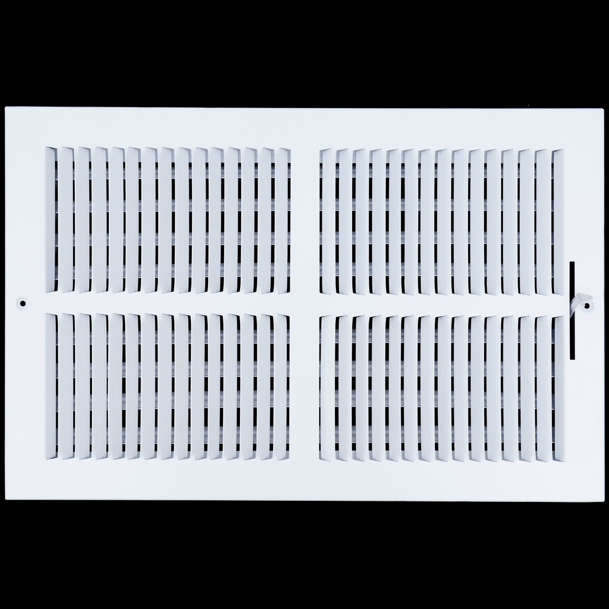 airgrilles 16 x 10 duct opening  -  2 way steel air supply diffuser for sidewall and ceiling hnd-asg-wh-2way-16x10 764613097733 - 1