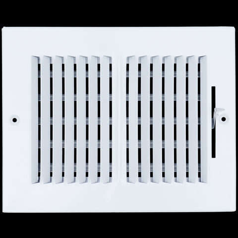 airgrilles 8 x 6 duct opening 2 way steel air supply diffuser for sidewall and ceiling hnd-asg-wh-2way-8x6 764613097665 1