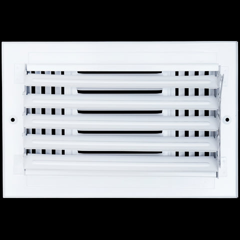 10 X 6 Duct Opening | 3 WAY Steel Air Supply Diffuser for Sidewall and Ceiling