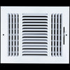 airgrilles 10 x 8 duct opening - 3 way steel air supply diffuser for sidewall and ceiling hnd-asg-wh-3way-10x8 764613097511 - 1