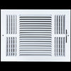 airgrilles 14 x 10 duct opening  -  3 way steel air supply diffuser for sidewall and ceiling hnd-asg-wh-3way-14x10 764613097672 - 1