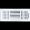 airgrilles 16 x 6 duct opening  -  3 way steel air supply diffuser for sidewall and ceiling hnd-asg-wh-3way-16x6 764613097689 - 1