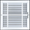 airgrilles 12 x 12 duct opening  -  4 way steel air supply diffuser for sidewall and ceiling hnd-asg-wh-4way-12x12 764613097849 - 1