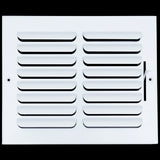 10"x8" 1-WAY Fixed Curved Blade Air Supply Diffuser | White | Outer Dimension: 11-3/4"W X 9-3/4"H