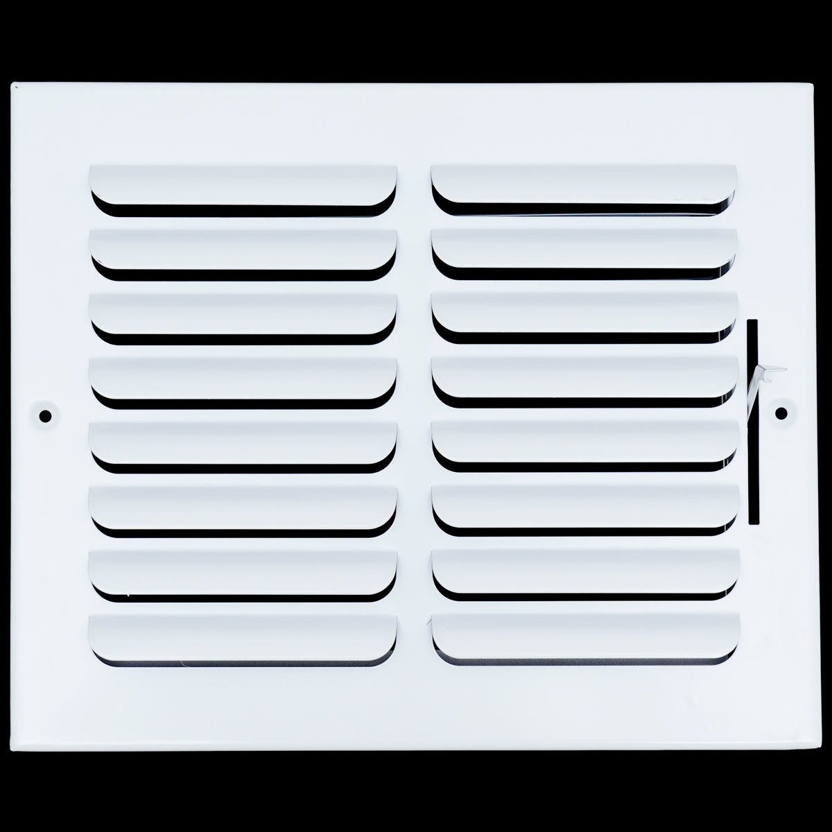 airgrilles 10"w x 8"h 1 way fixed curved blade air supply diffuser  -  register vent cover grill for sidewall and ceiling  -  white  -  outer dimensions: 11.75"w x 9.75"h hnd-cb-wh-1way-10x8  - 1