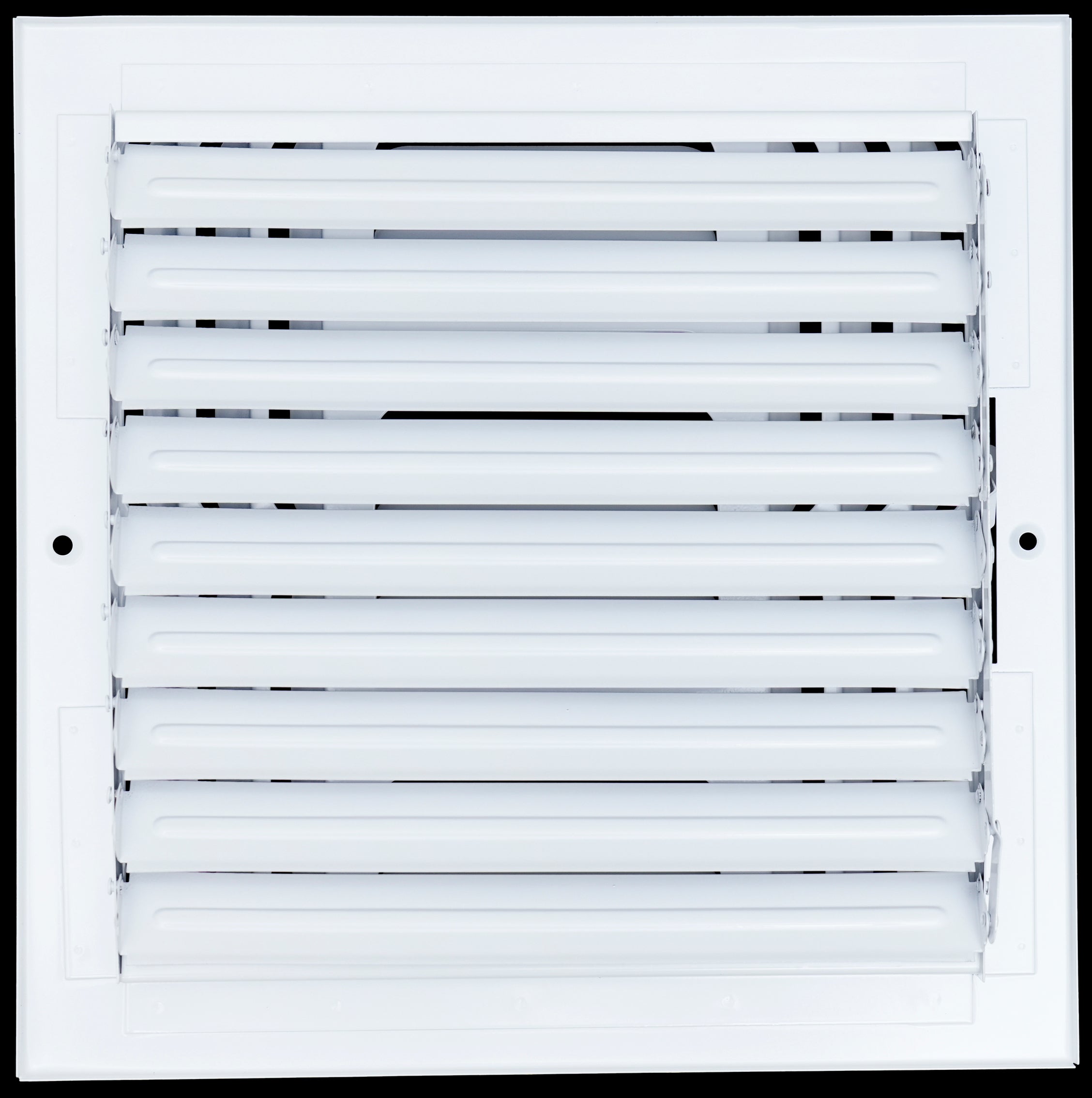 10"W x 10"H 3 WAY Fixed Curved Blade Air Supply Diffuser | Register Vent Cover Grill for Sidewall and Ceiling | White | Outer Dimensions: 11.75"W X 11.75"H