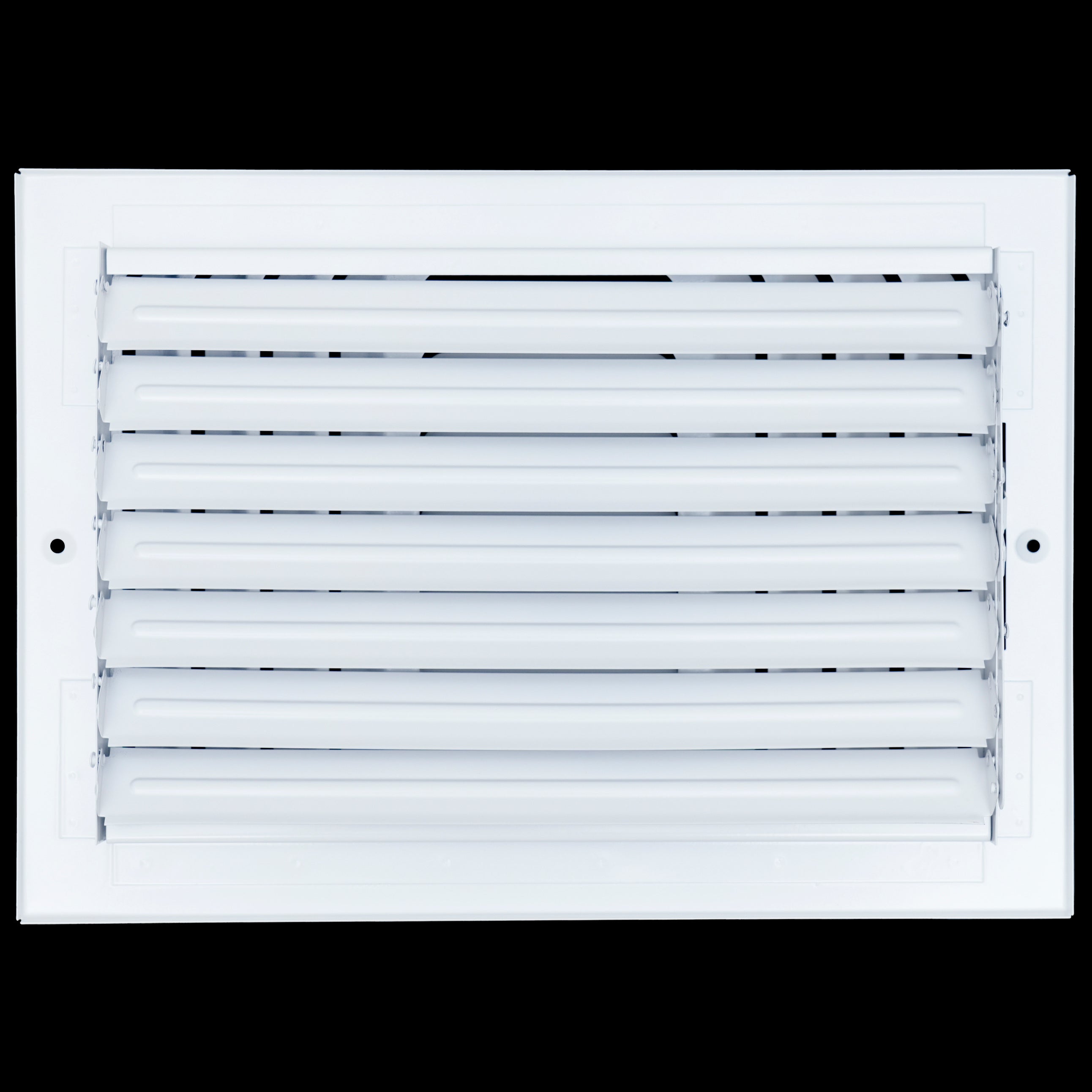 12"W x 8"H 3 WAY Fixed Curved Blade Air Supply Diffuser | Register Vent Cover Grill for Sidewall and Ceiling | White | Outer Dimensions: 13.75"W X 9.75"H