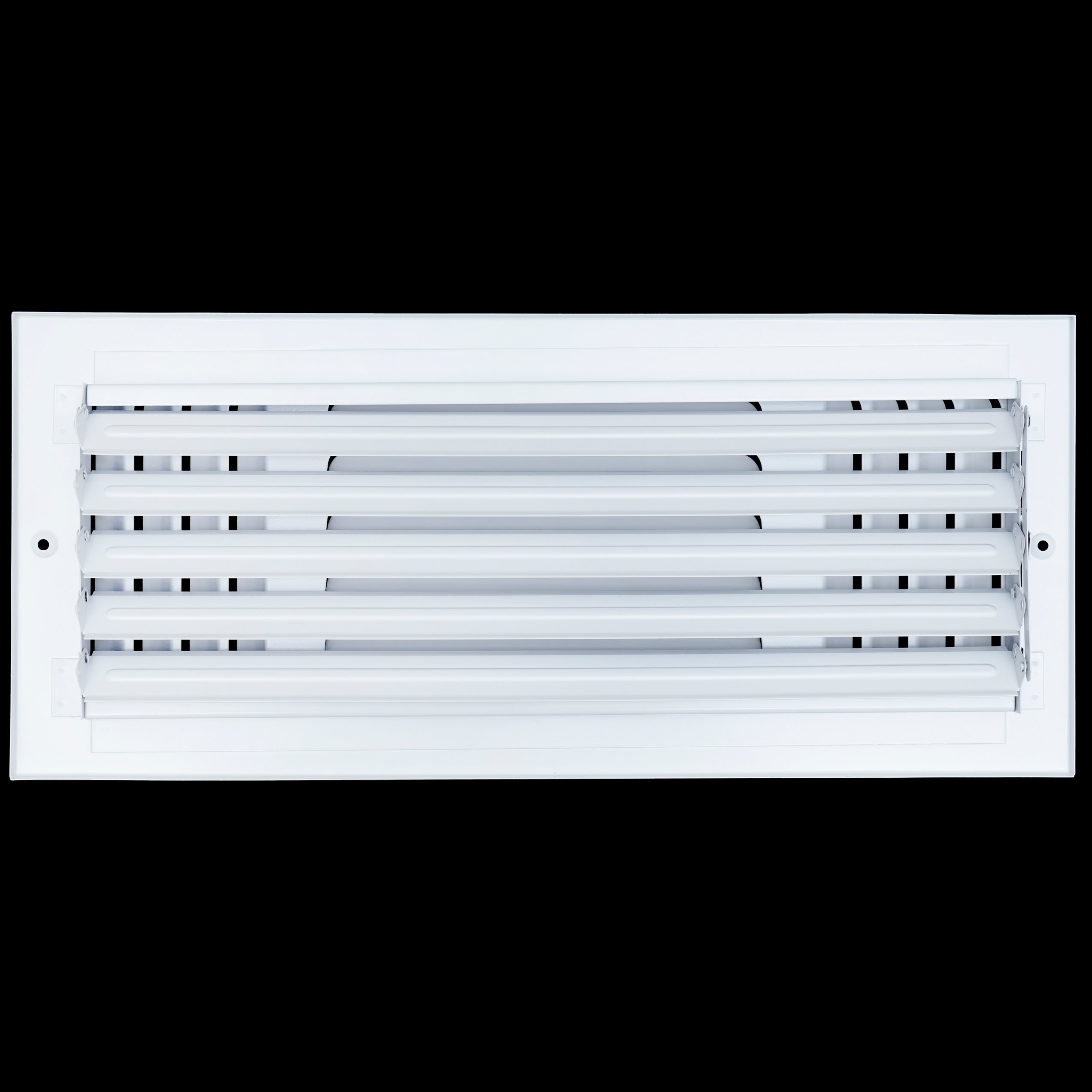 16"W x 6"H 3 WAY Fixed Curved Blade Air Supply Diffuser | Register Vent Cover Grill for Sidewall and Ceiling | White | Outer Dimensions: 17.75"W X 7.75"H