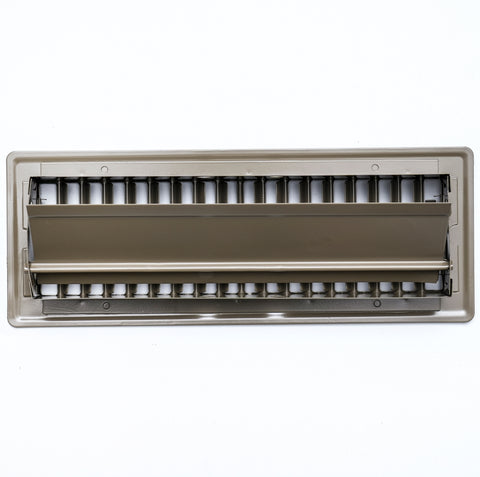 3" x 10"  Floor Register with Louvered Design | Heavy Duty Walkable Design with Damper | Floor Vent Grille | Easy to Adjust Air Supply lever | Brown