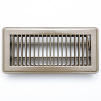 airgrilles 4" x 10" floor register with louvered design heavy duty walkable design with damper floor vent grille easy to adjust air supply lever brown hnd-flg-br-4x10  1