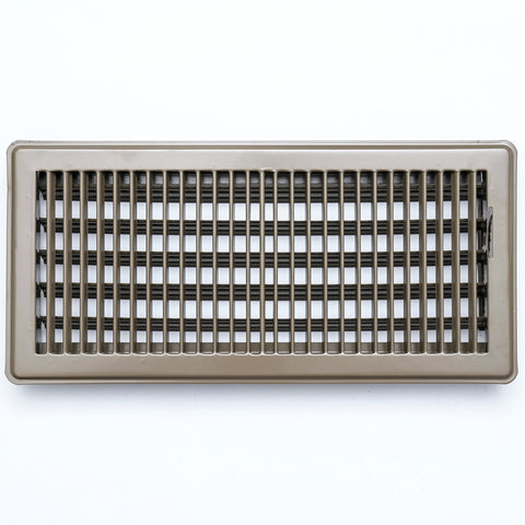 airgrilles 6" x 14" floor register with louvered design heavy duty walkable design with damper floor vent grille easy to adjust air supply lever brown hnd-flg-br-6x14  1