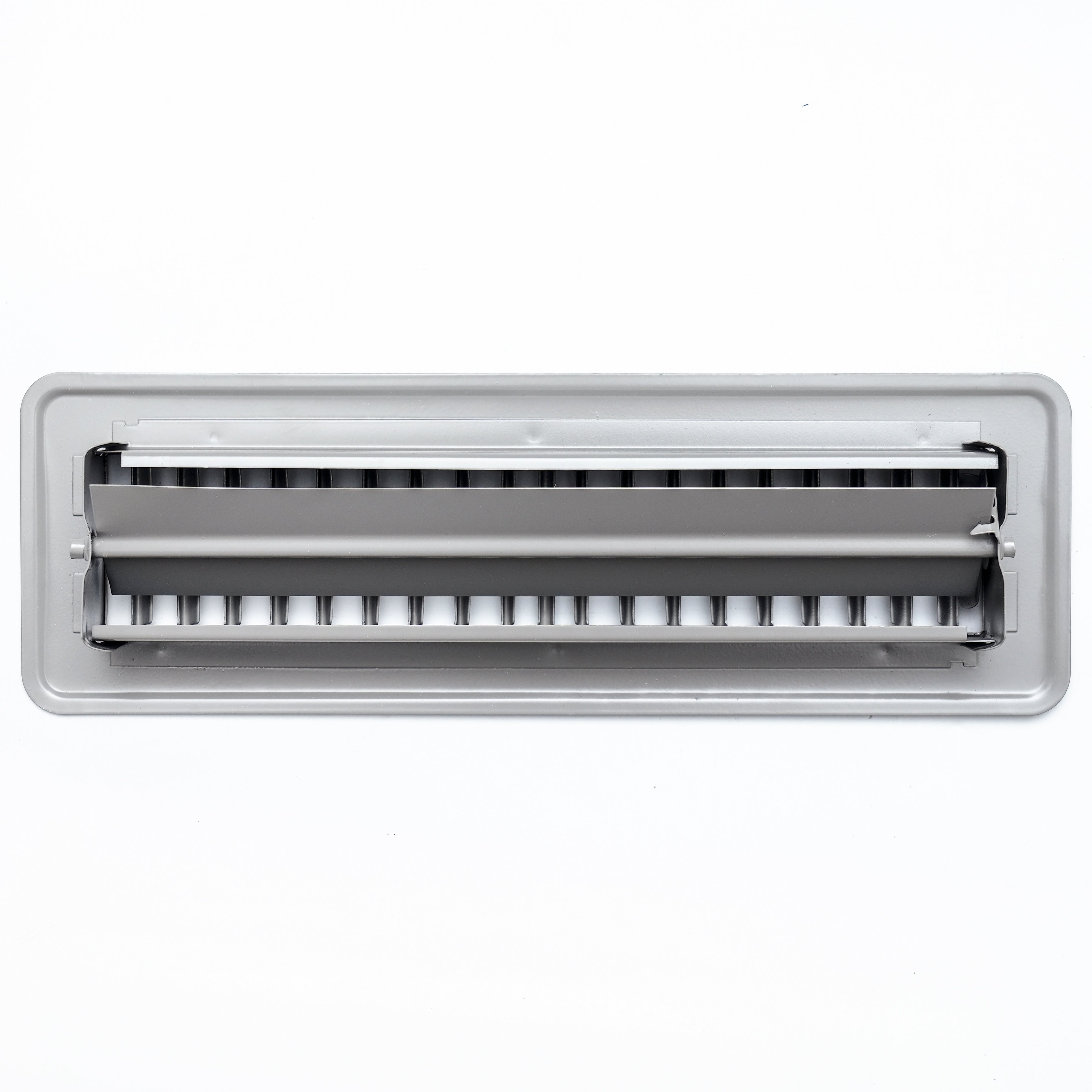 2" x 10"  Floor Register with Louvered Design | Heavy Duty Walkable Design with Damper | Floor Vent Grille | Easy to Adjust Air Supply lever | Gray