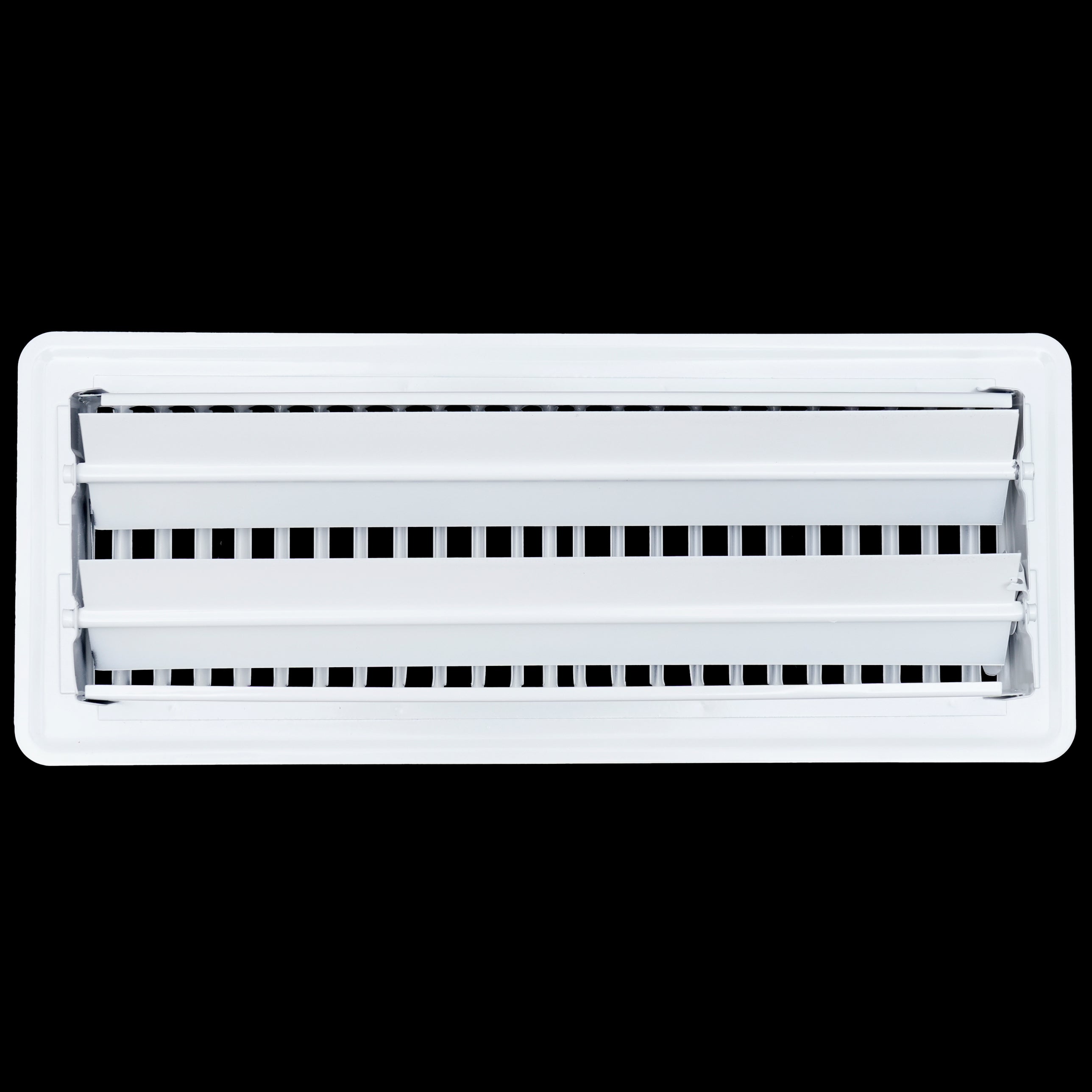 4" x 12"  Floor Register with Louvered Design | Heavy Duty Walkable Design with Damper | Floor Vent Grille | Easy to Adjust Air Supply lever | White