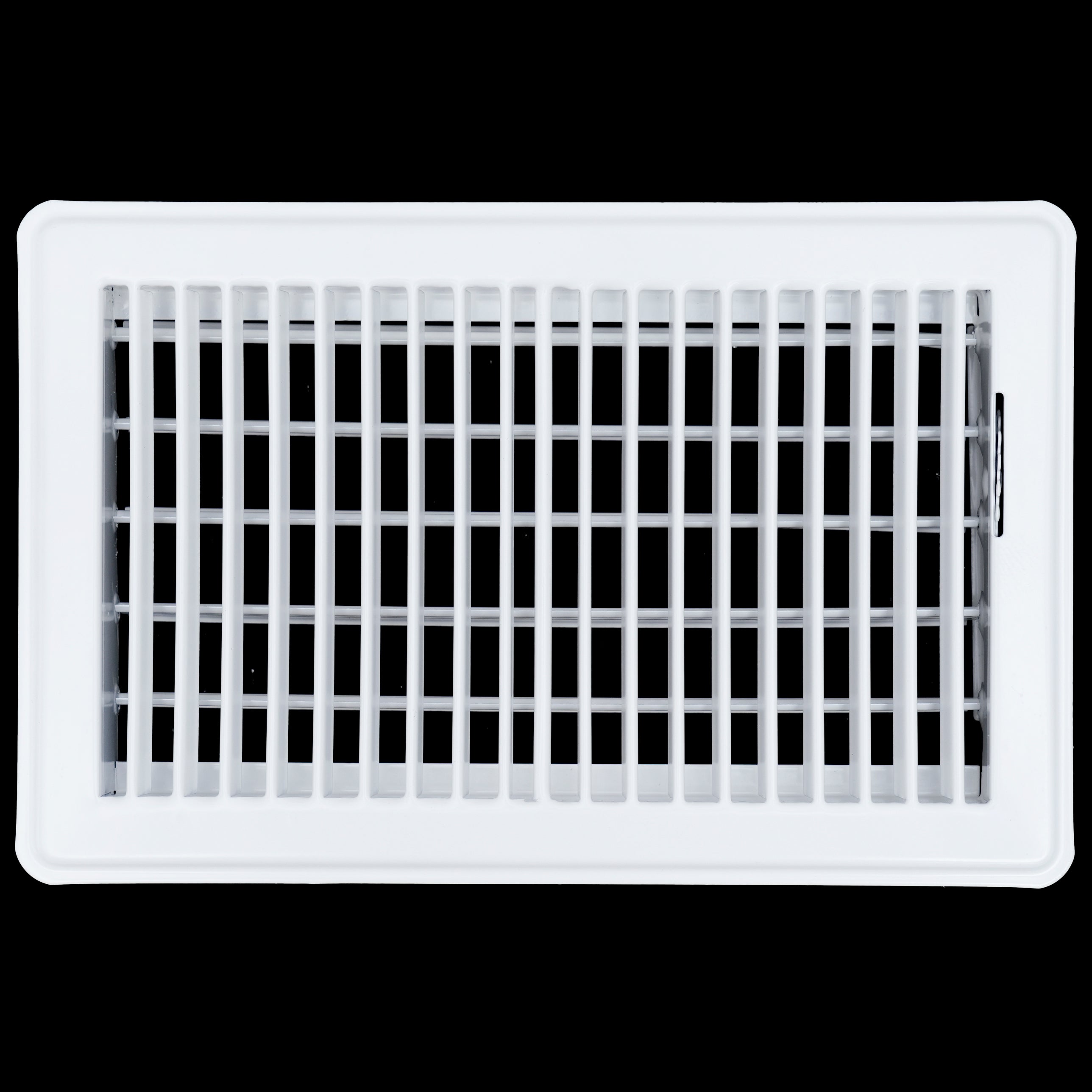airgrilles 6" x 10" floor register with louvered design heavy duty walkable design with damper floor vent grille easy to adjust air supply lever white hnd-flg-wh-6x10  1