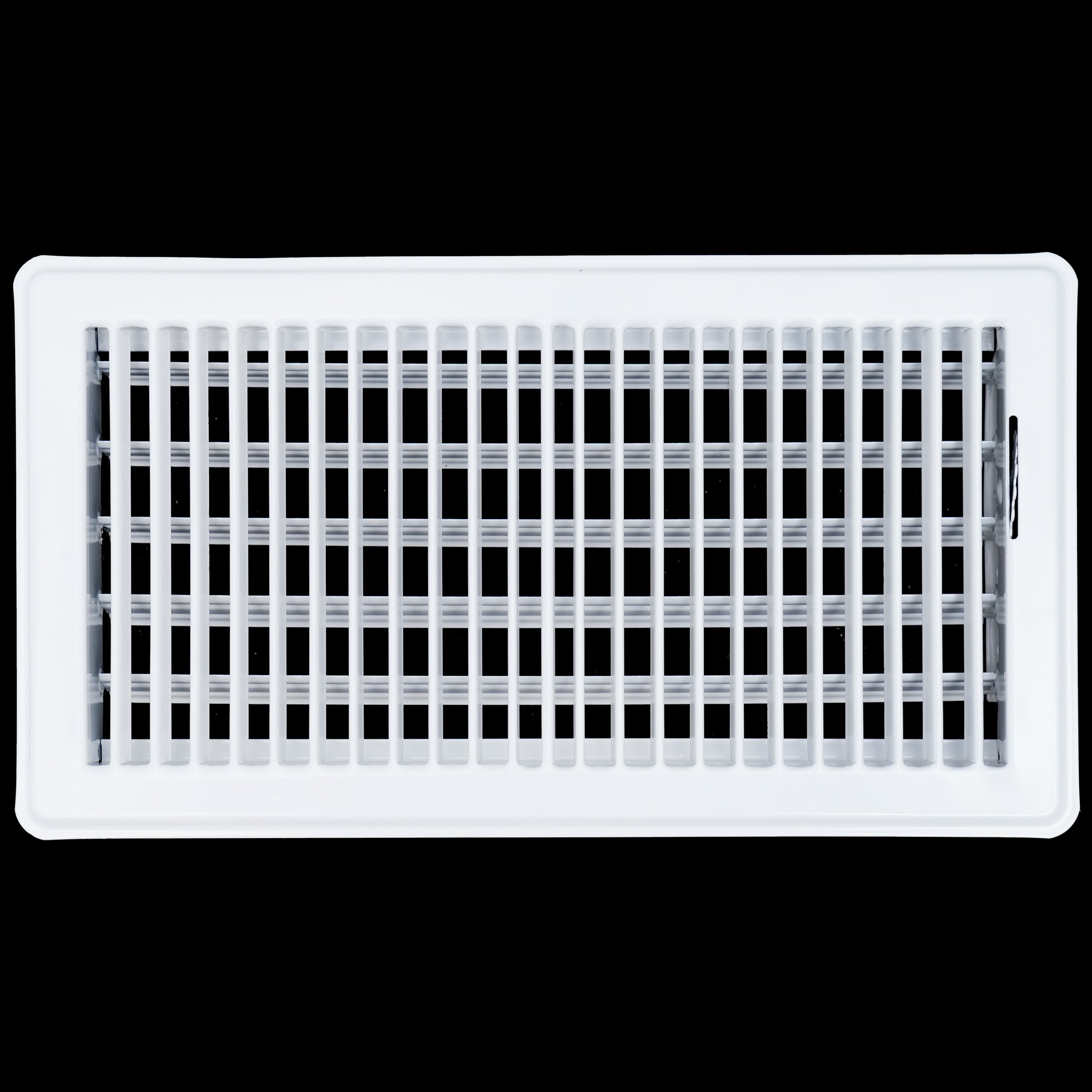 airgrilles 6" x 12" floor register with louvered design heavy duty walkable design with damper floor vent grille easy to adjust air supply lever white hnd-flg-wh-6x12  1