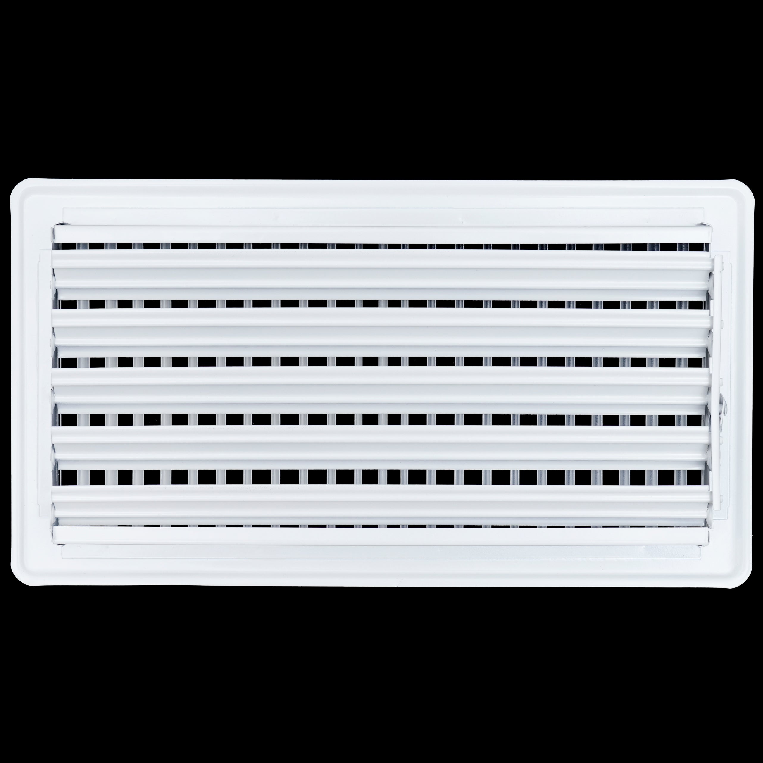 6" x 12"  Floor Register with Louvered Design | Heavy Duty Walkable Design with Damper | Floor Vent Grille | Easy to Adjust Air Supply lever | White